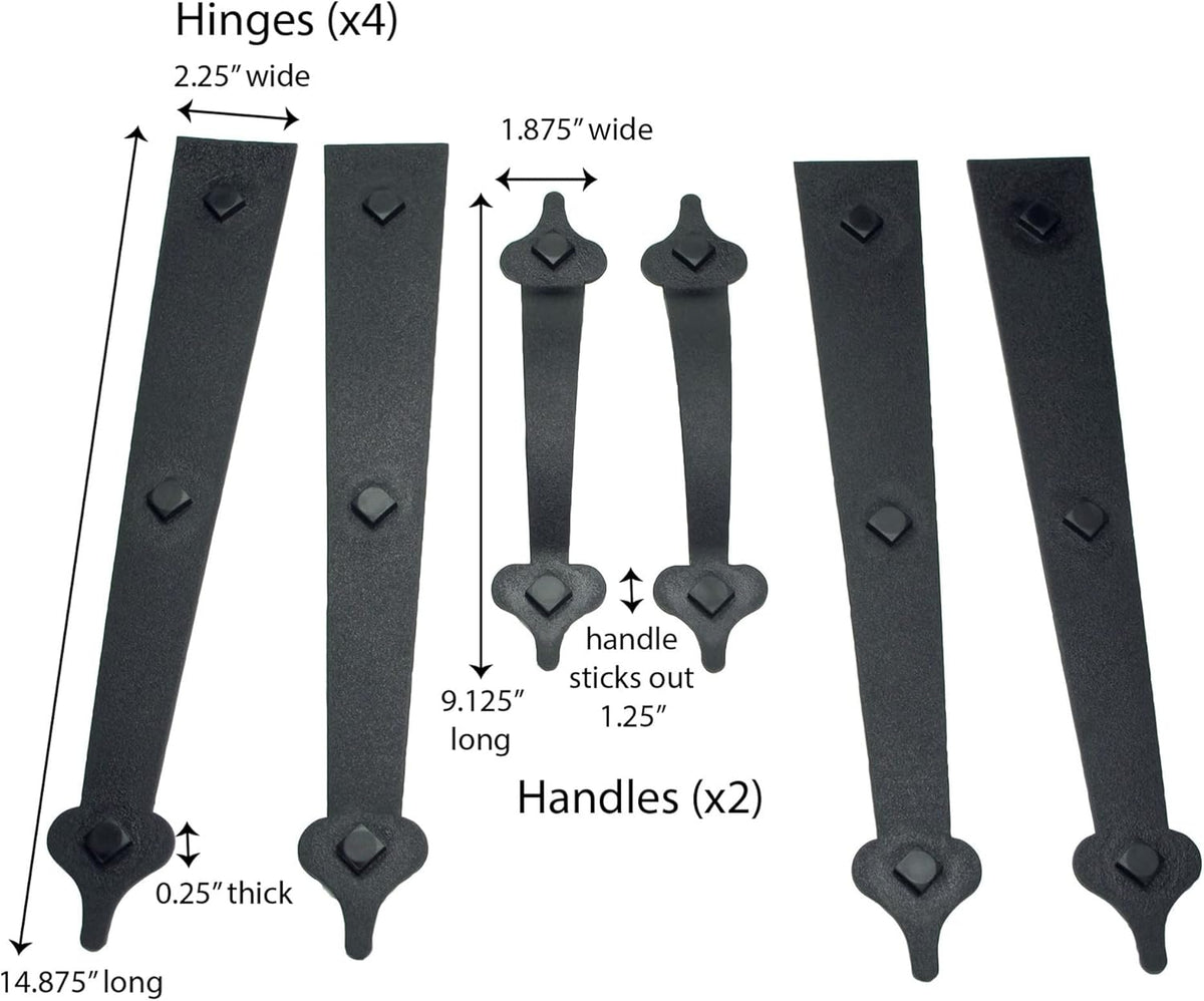 Household Essentials Garage Handle and Hinge Magnets – Decorative Magnetic Hardware Steel Doors, Easy Installation, Durable & Weatherproof, Set of 6