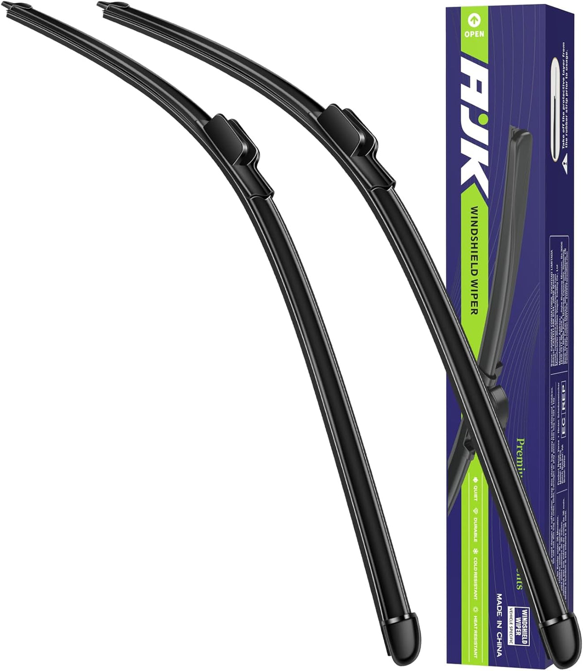 AJK Wiper Blades for Honda Insight 2019 2020 2021 2022, 2 Piece All Weather OEM Quality Automotive Replacement Windshield Wiper Blades for My Car