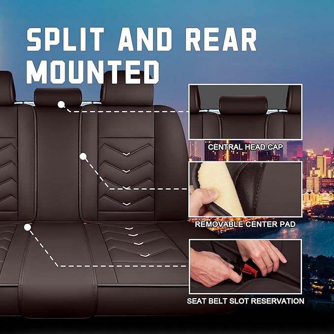 CTDS Car Seat Covers for Toyota RAV4 2000-2026, Stylish Sport Seat Cover, Premium Nappa Leather Car Seat Cover. Automobile Seat Covers Sets.(Luxury 5 Seats/Coffee Color)