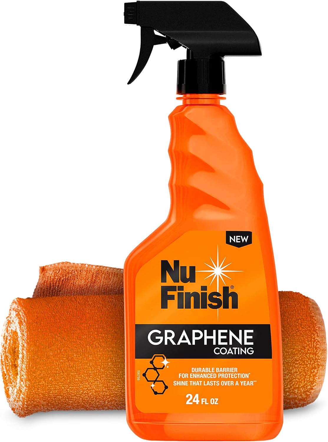 Nu Finish Water-Repellent Ceramic and Graphene Technology Vehicle Finishing Kit, Car Shine - Includes Graphene Coating Spray and Microfiber Towel