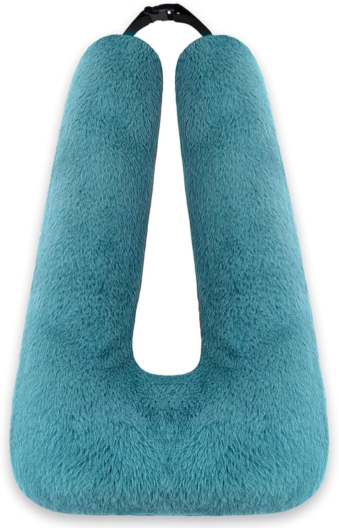 Travel Pillow, Car Pillow for Kids & Adults - Ergonomic Travel Pillows Sleeping Aid for Neck & Body Support, Car Travel Essentials Pillow on Road Trips-Gray (Green)