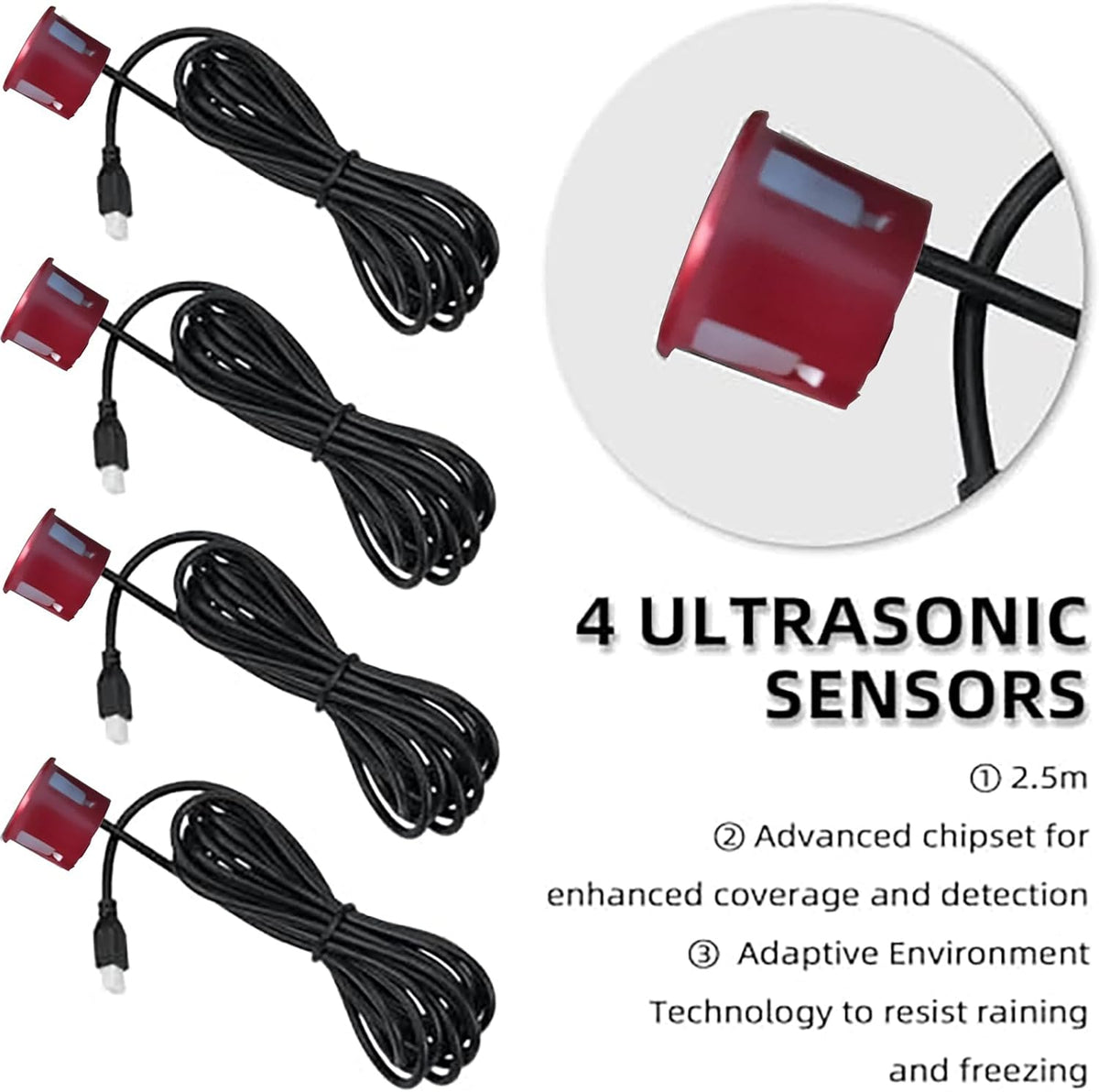 Radar Detectors 16 Color Options Adjustable Alarm Sound Professional Safety System(Dark Red)