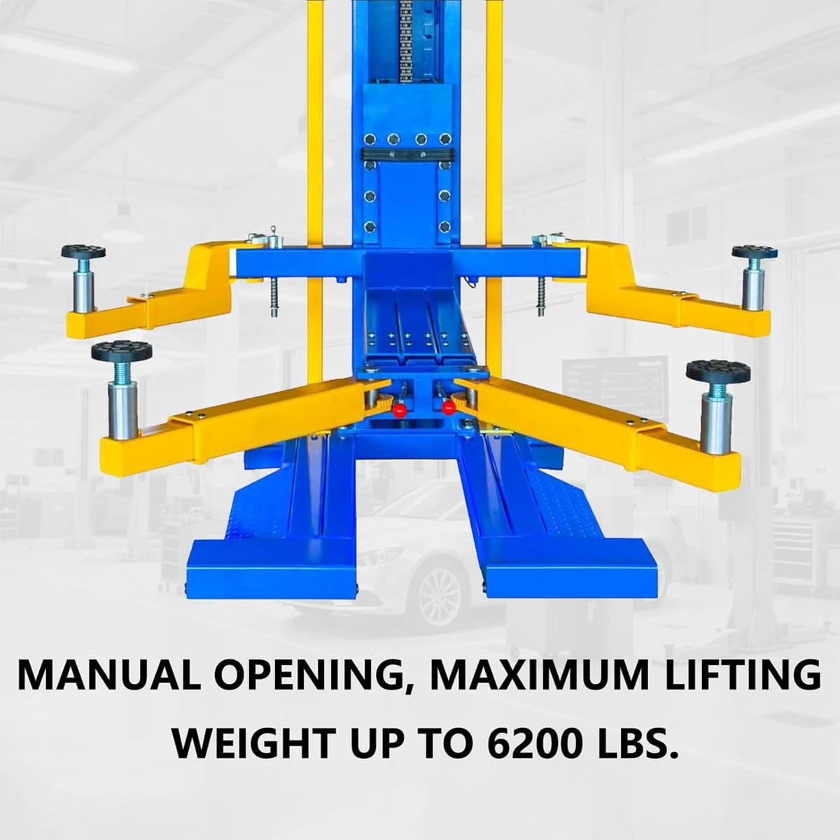 Car Lift Single/2 Post Auto Lifts, 6200/9000/10000LBS Capacity, 240V Hydraulic Truck Hoist, Heavy Duty Auto Lift with Safety Locks for Home Garage (6200LBS Single Post, 1)