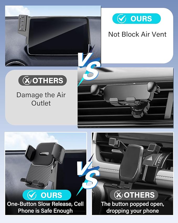 SKYLOTEC Car Phone Holder for BMW X5 X6 2024 2025 2026/X7 2023 2024 2025 2026 Accessories 14.9-Inch Screen Fixed Clip, Automobile Cradles Phone Mount, Cell Phone Base Not Block Air Vent