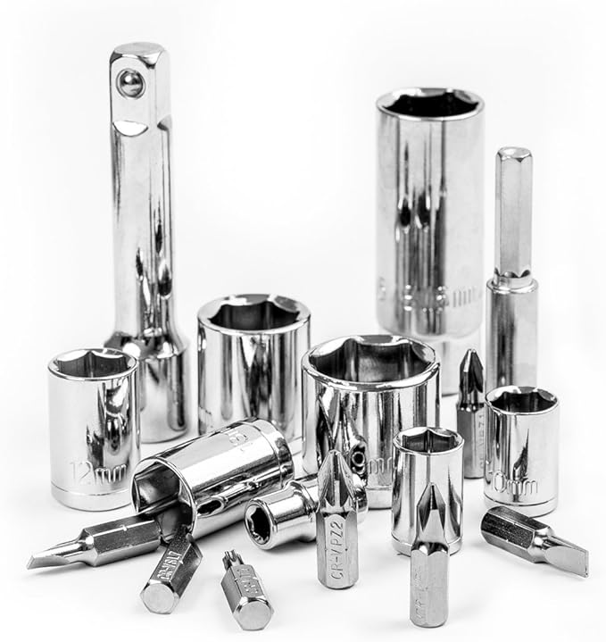 DEKOPRO 228 Piece Socket Wrench Auto Repair Tool Combination Package Mixed Tool Set Hand Tool Kit with Plastic Toolbox Storage Case