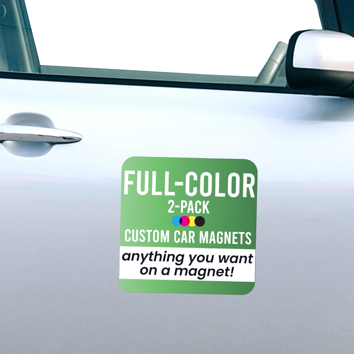 Magnet Me Up Customizable and Personalized Automotive Magnet Decals (12" Square)