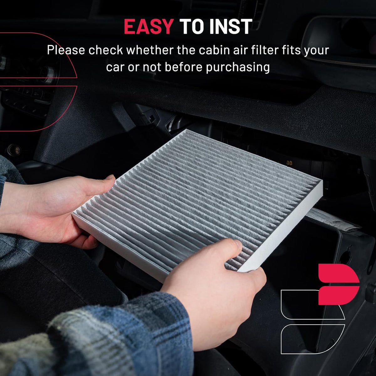 BDFHYK 1PC CF10930 Cabin Air Filter with Activated Carbon Compatible with Subaru WRX 2012-2021, WRX STI 2013-2021, Forester 2009-2018, Crosstrek 2016 2017, Impreza 2008-2016, XV Crosstrek 2013-2015