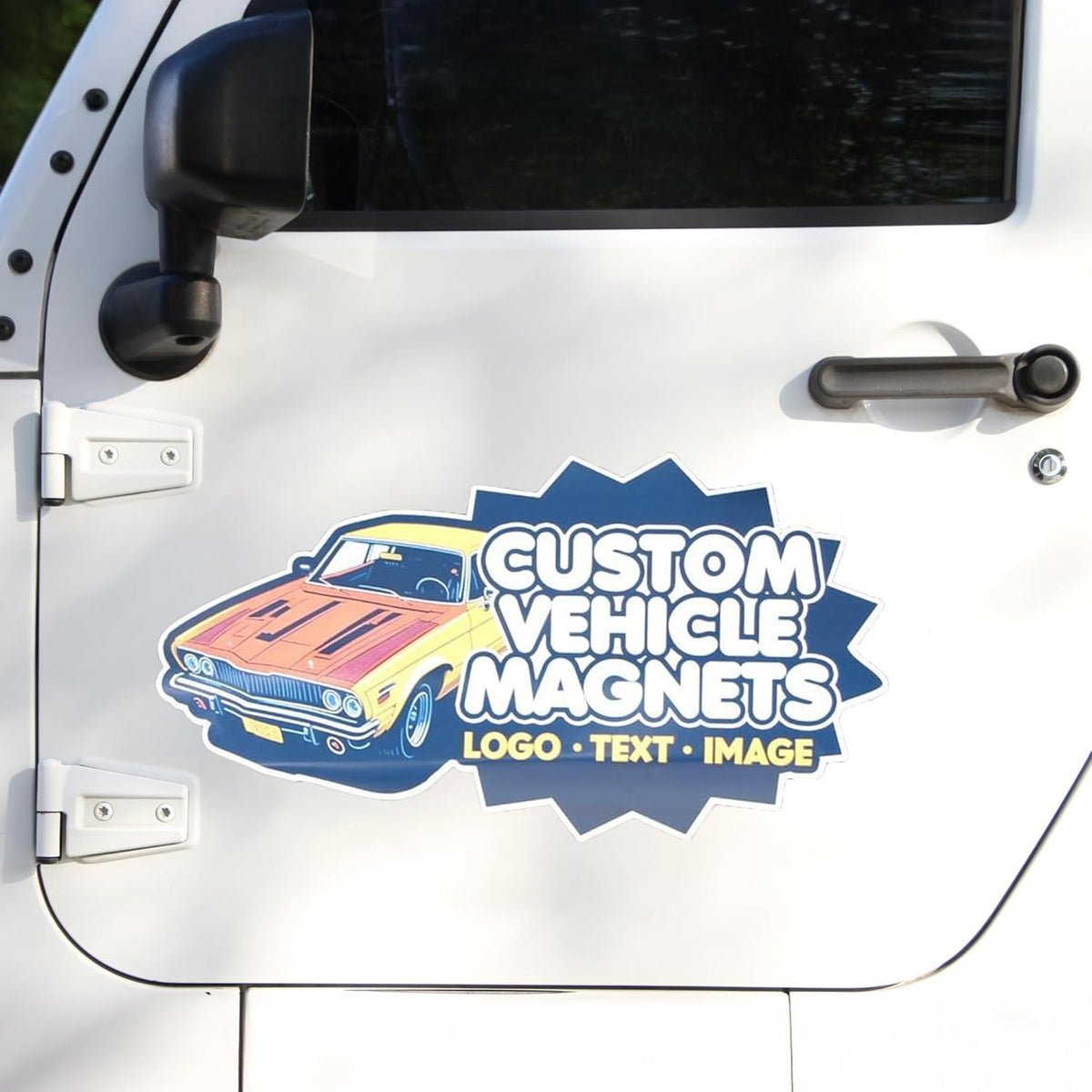 Custom Car Magnet Signs for Businesses (Custom Size) - Personalized Car Magnets for Advertising and Vehicle Promotion - Advertising Magnets for Cars Door - Professionally Printed