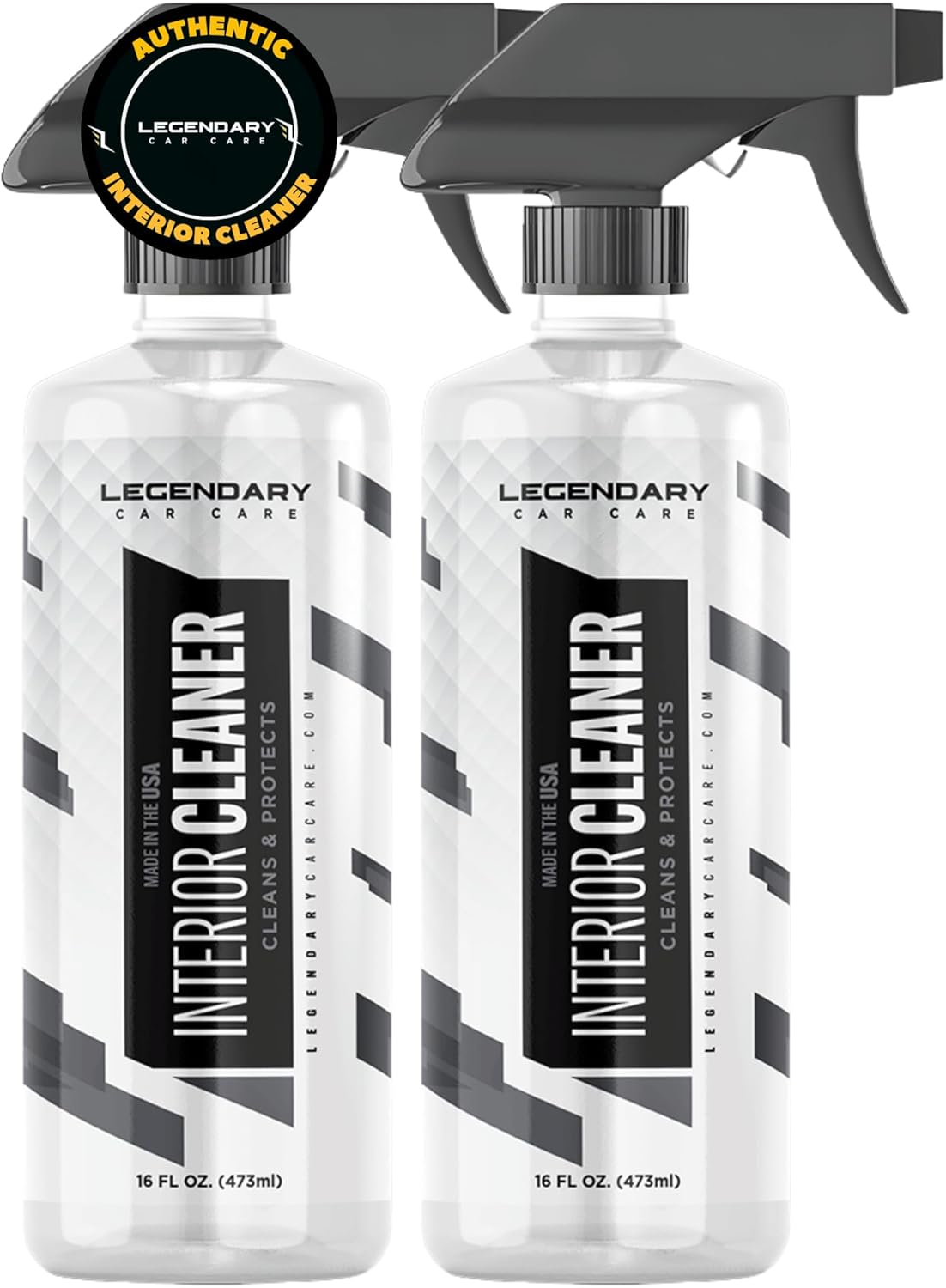 Legendary Interior Cleaner 16oz (2Pack) - All Purpose Interior Detailer & Carpet Cleaner for Cars - Safe on Leather, Plastic, Vinyl, Upholstery & Dashboard - UV Protectant - Tough on Stains & Dirt