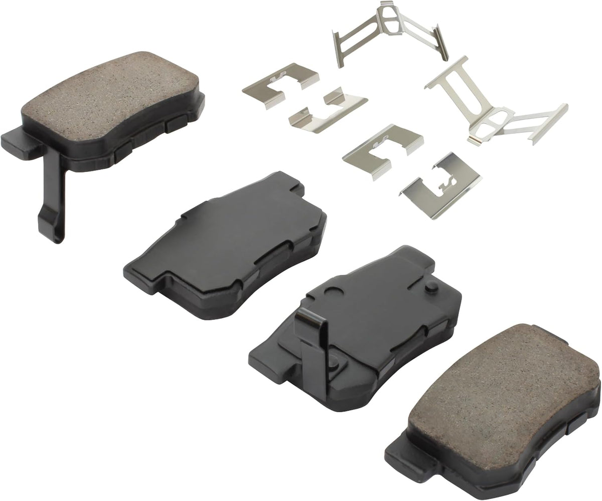 Premium Semi-Metallic Rear Brake Pads (1001-0536M) Compatible with 1991-2012 Acura/Honda/Isuzu (CL/CR-V/EL/Element/Legend/Oasis/Odyssey/RDX/RL/TL)