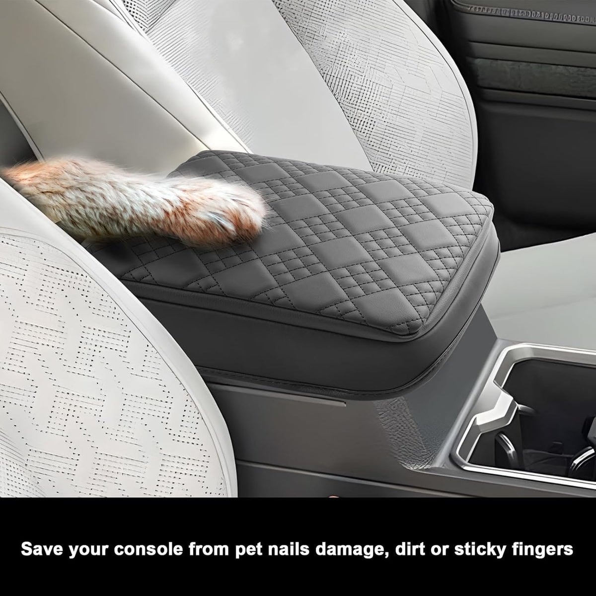 SXCY for 2025 2026 Toyota 4Runner Armrest Cover Pad for 2025 2026 Toyota 4Runner Accessories 2025 4Runner Center Console Cover 2026 4Runner Middle Console Cover w/Soft Cotton Cushion (Added-Pad)