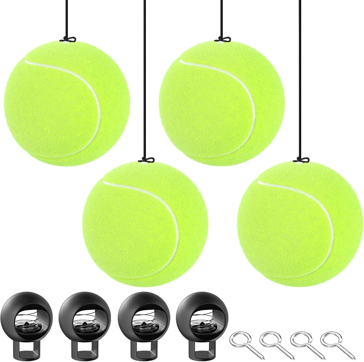 Garage Tennis Ball Parking Aid, Parking Guide System for Garage Accessories, Stop Indicator, Parking Assist Ball, Aid-Parking Kit, Garage Car Stopper, Pack of 4