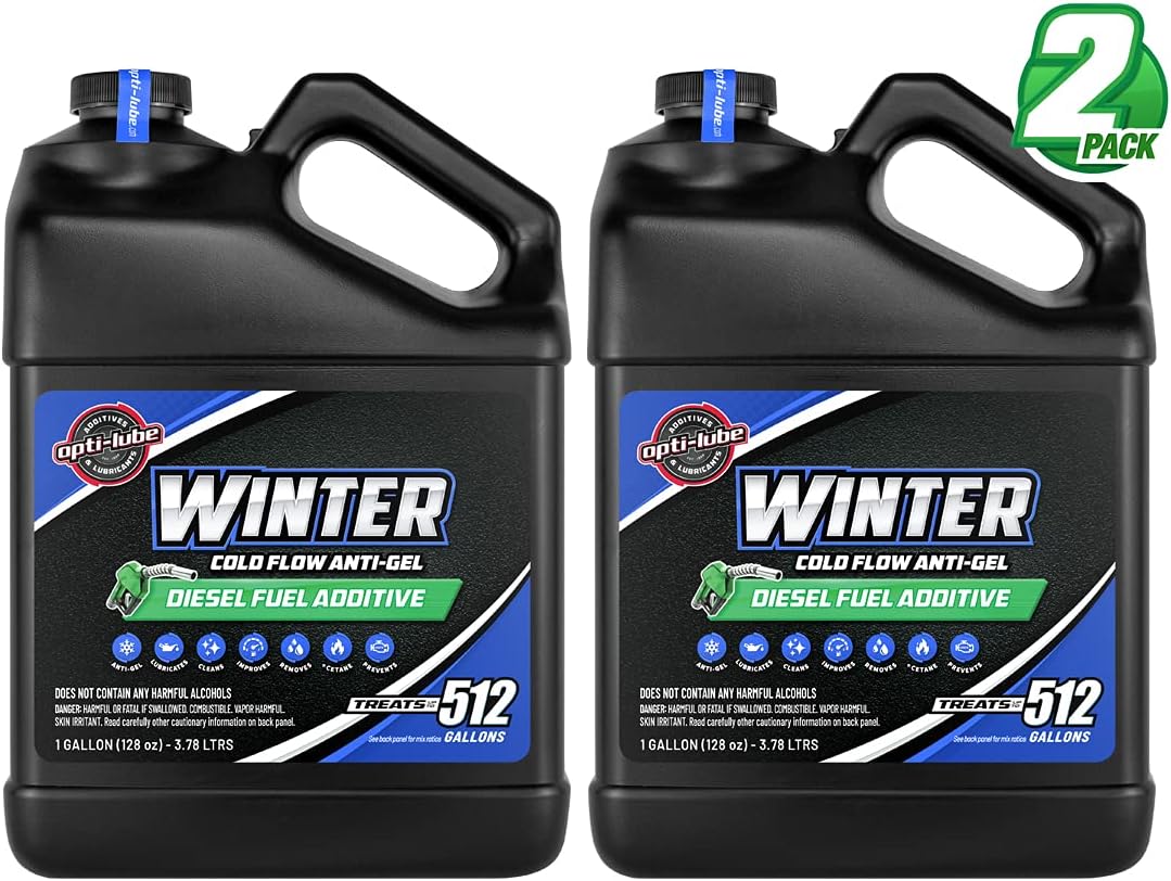 Opti-Lube Winter Formula Anti-Gel Diesel Fuel Additive: Gallon (2 Gallons (Treats 1024 Gallons))