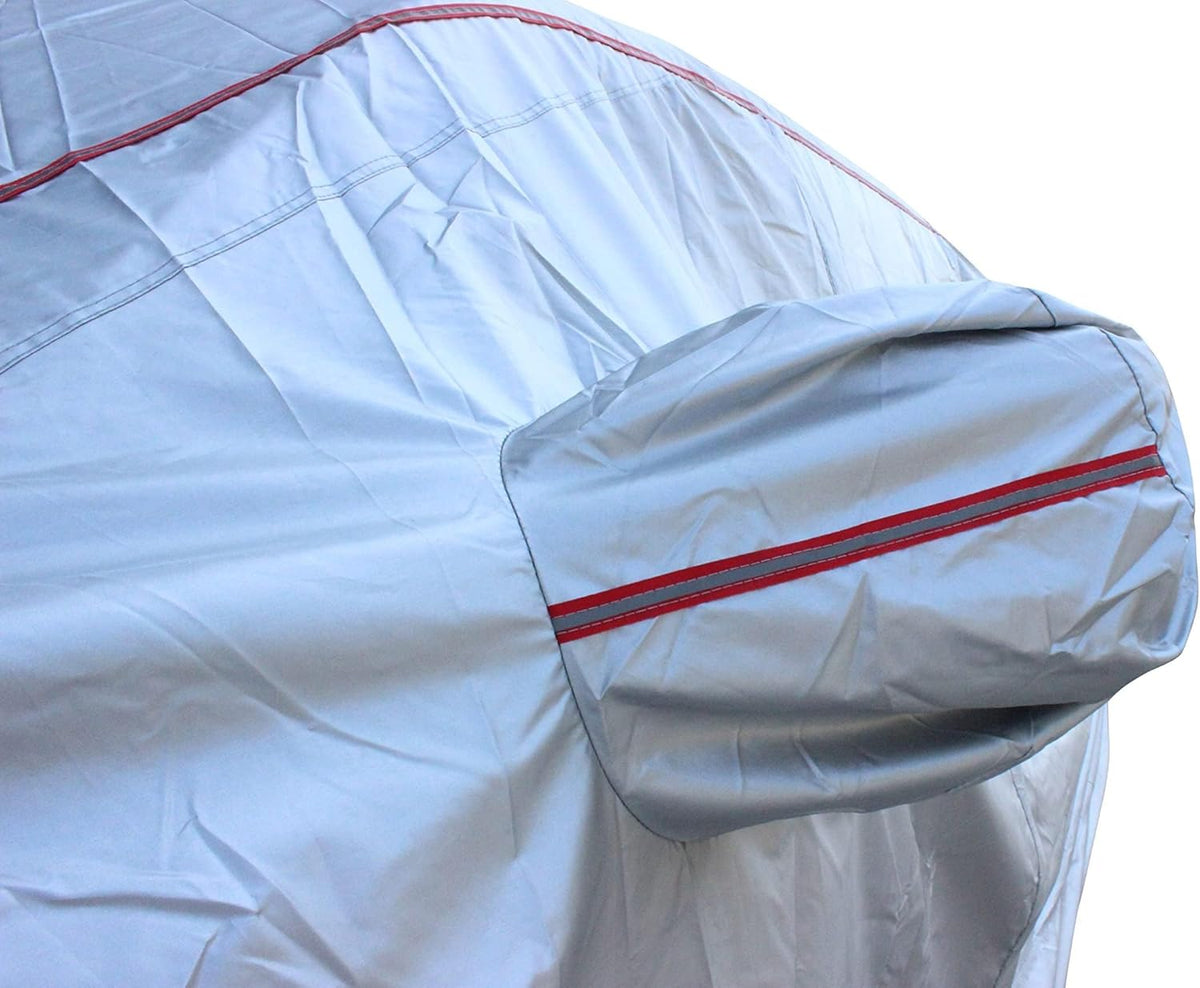 Tecoom Hard Shell Truck Car Cover Waterproof UV-Proof Windproof Zipper Design with Straps Buckle Fit for Ford F150 Ram 1500 Chevy Silverado Toyota Tundra GMC Sierra Full Size Truck Length Up to 212"