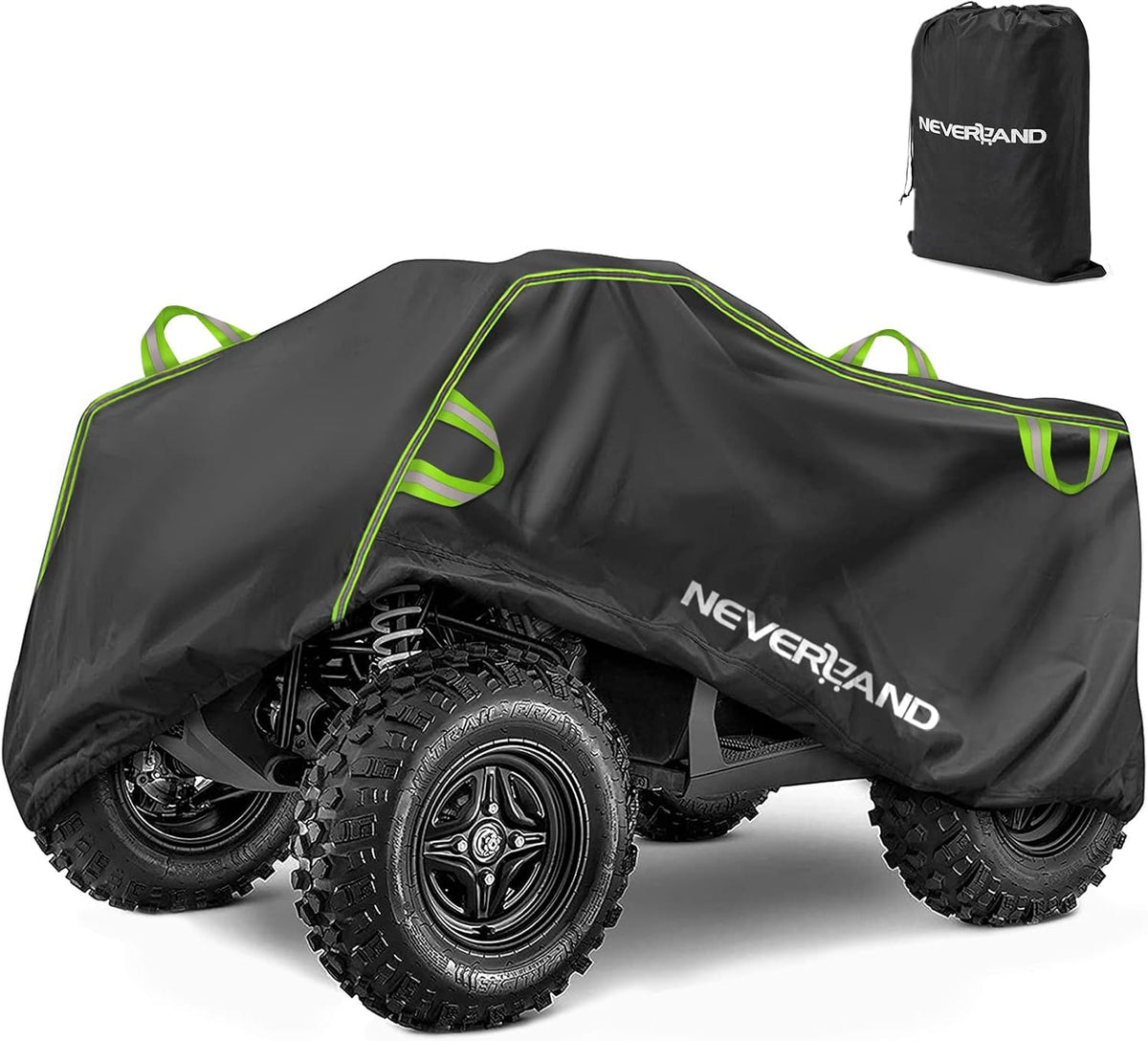 Neverland ATV Cover, Waterproof Heavy Duty 4 Wheeler Cover with Buckle, Dustproof Anti UV Windproof All Weather Outdoor Storage Quad Cover for Polaris Sportsman Yamaha Honda Coleman