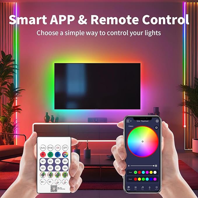 iNextStation 6.56ft Neon LED Strip Lights, Smart IC RGB LED Neon Rope Lights with App and Remote Control Timer, Waterproof Music Sync Color Changing LED Lights for Bedroom Room Décor