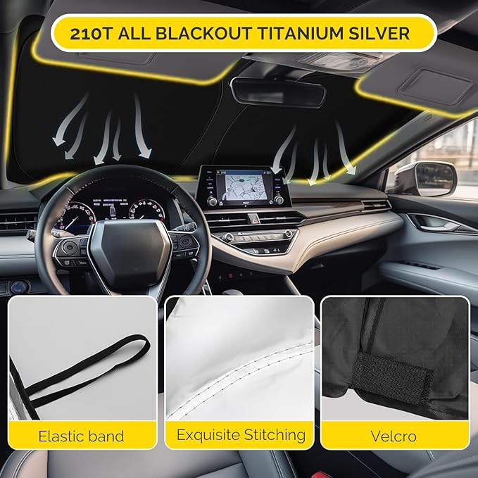 Car Windshield Sun Shade Compatible with 2022 2023 2024 2025 2026 Lexus NX NX250 NX350 NX350h NX450h+ Accessories Foldable Front Window Sunshade Custom for Lexus NX Windshield Sun Visor