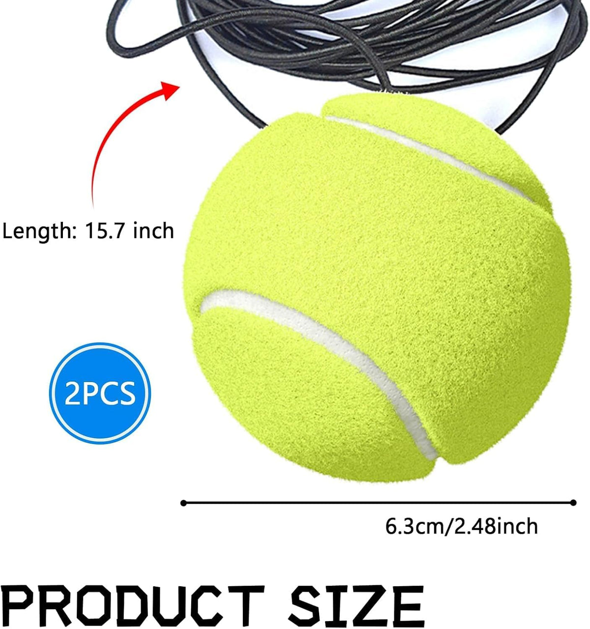2PC Garage Parking Assistance Tennis Balls, Garage Car Stop Indicator, Garage Tennis Ball Parking Aid, Suitable for Parking aids for Home Garage. (Tennis)