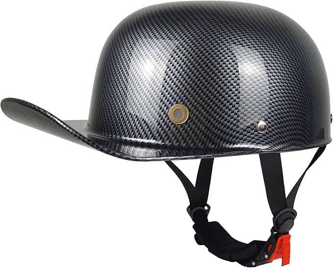 Adult Unisex Black Half Motorcycle Helmet, DOT Approved, for Chopper Moped Scooter Motorbike Electric