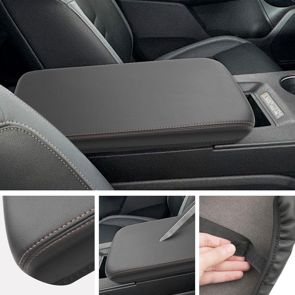 SXCY for 2024 2025 Honda Prologue Armrest Cover [Thin Cover] 2024 2025 Prologue Center Console Cover for 2024 2025 Honda Prologue Console Cover 2024 2025 Prologue Accessory (Brown)