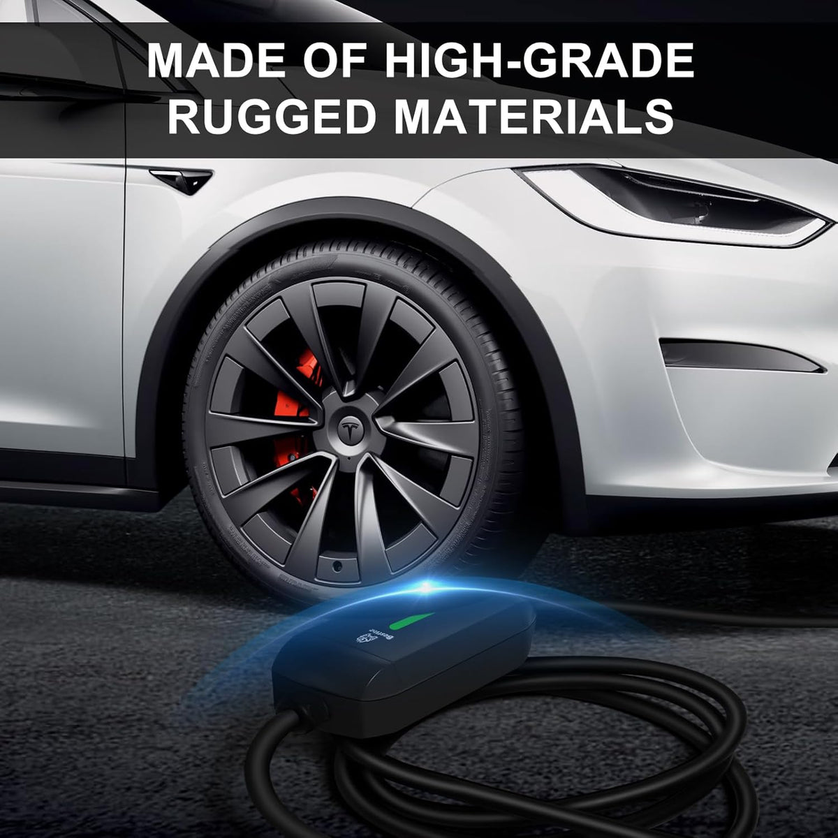 Best Volt Electric Vehicle Portable Charger for Tesla,ETL Certified,25ft Fast Charging, IP65 Waterproof, Compatible with Model 3/X/Y/Cyber Truck,No Adapter Needed (Nema 14-50 240V/40A, Black)
