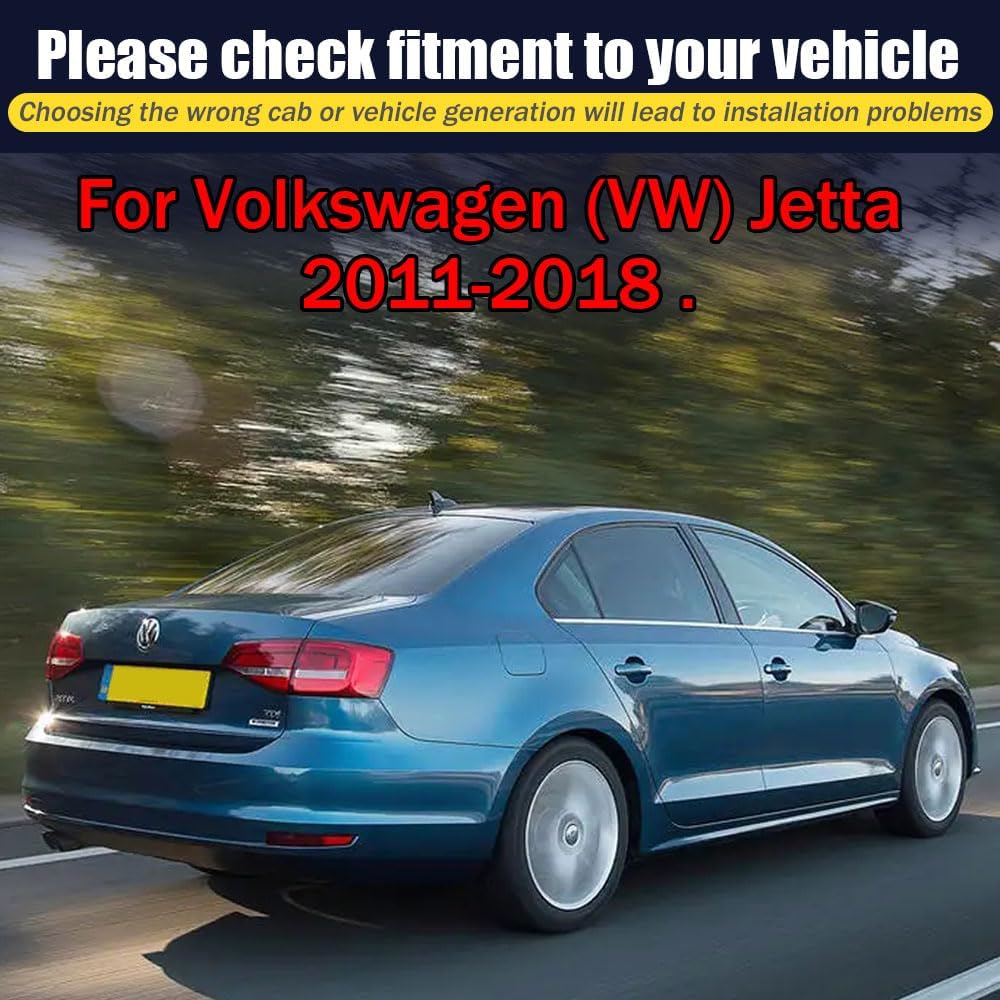 Rain Guards for Volkswagen (VW) Jetta 2011-2018, Tape-on Side Window Deflectors for Volkswagen Jetta, Window Visors for Volkswagen Cars, for Volkswagen Car Accessories 4 Rain Guards ＆ 2 Car Coasters