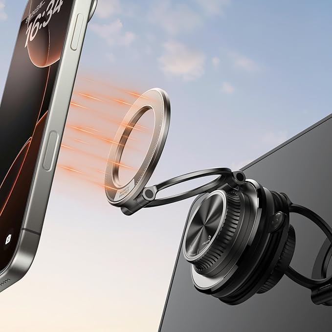 BOCLOUD 2026 Next-Gen Suction Cup Phone Mount Cute 360° Zinc Alloy 109 LBS Phone Stand Vacuum Magnetic Car Holder for MagSafe Strongest Accessories for iPhone 16 15 14... Android