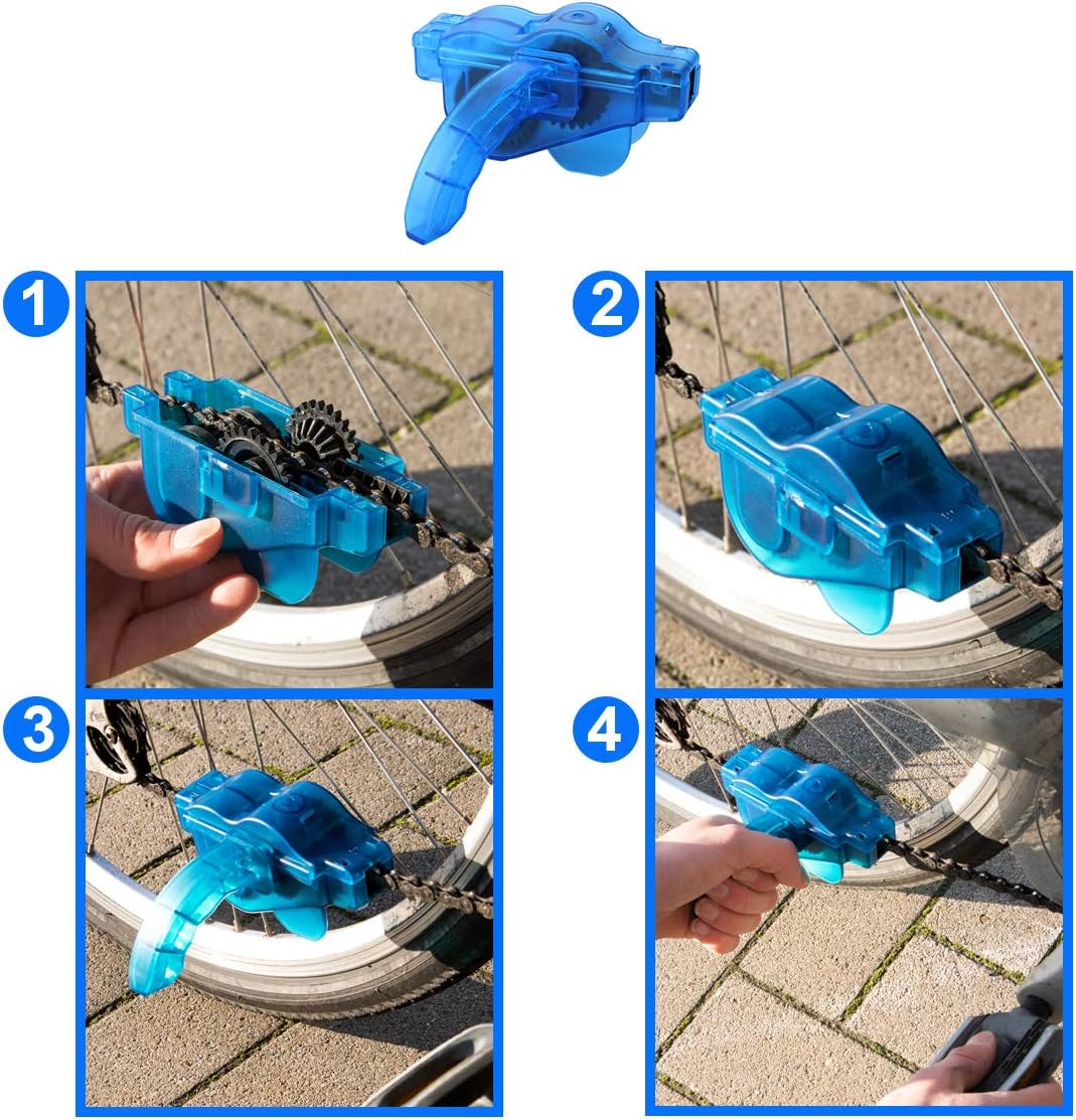 MMOBIEL Bike Chain Cleaning Tool Scrubber with Rotating Brushes Bicycle Clean Tool Set for Cycling Mountain Bikes MTB