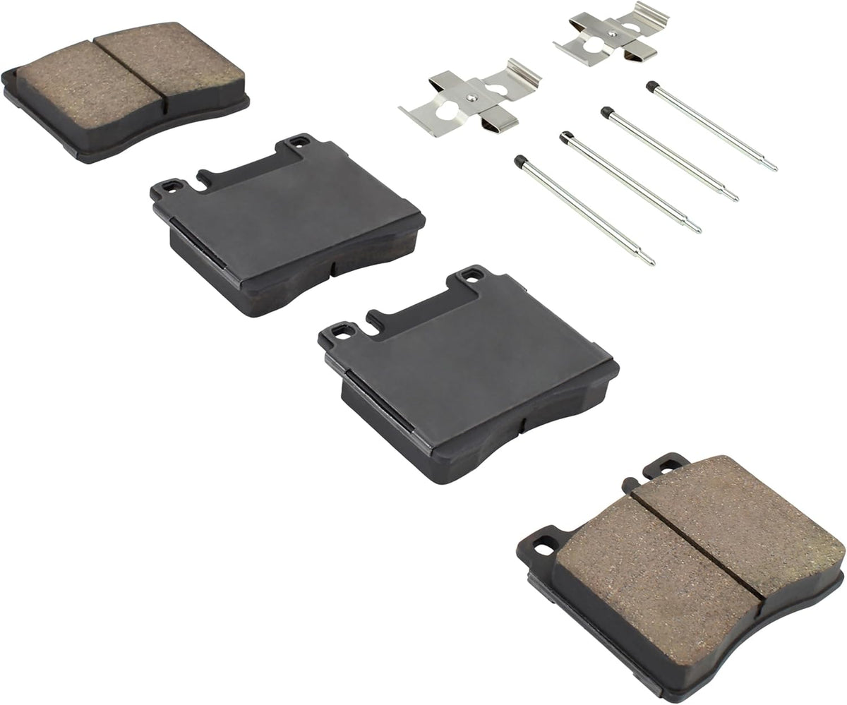 Premium Semi-Metallic Front Brake Pads (1001-0577M) Compatible with 1992-1999 Mercedes-Benz (400SE/400SEL/500SEC/500SEL/600SEC/600SEL/CL500/CL600/S320/S350/S420/S500/S600)