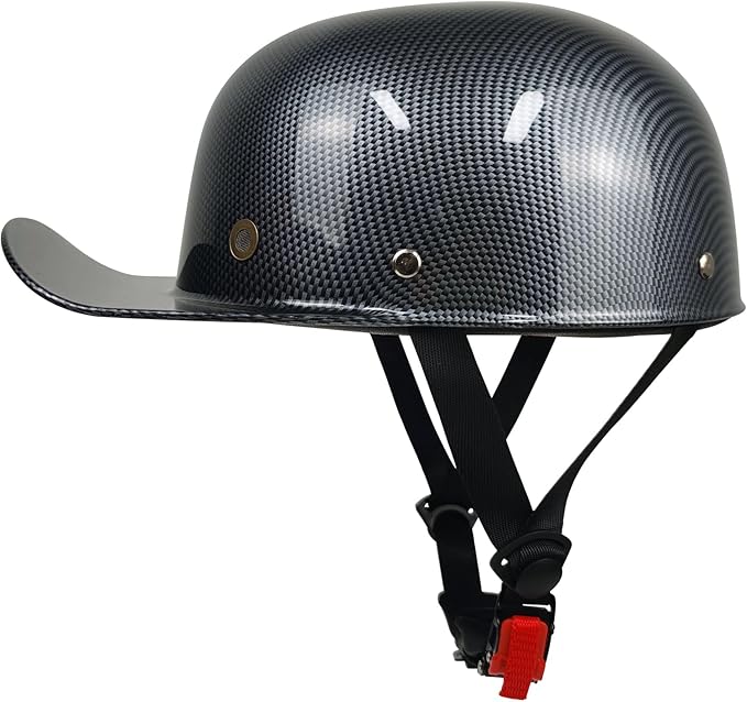 Adult Unisex Black Half Motorcycle Helmet, DOT Approved, for Chopper Moped Scooter Motorbike Electric
