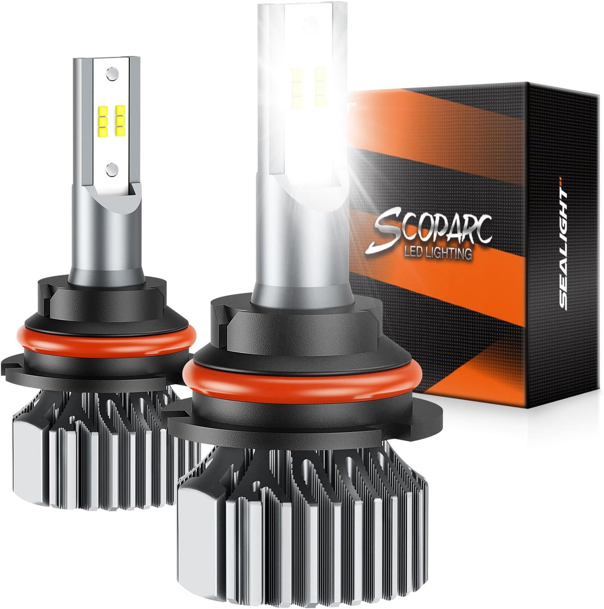 SEALIGHT S1 Series 9004 for ATVs & Powersports, 8×Brighteness Fog Lamps 1:1 Real Size 10 Years Lifespan, Pack of 2