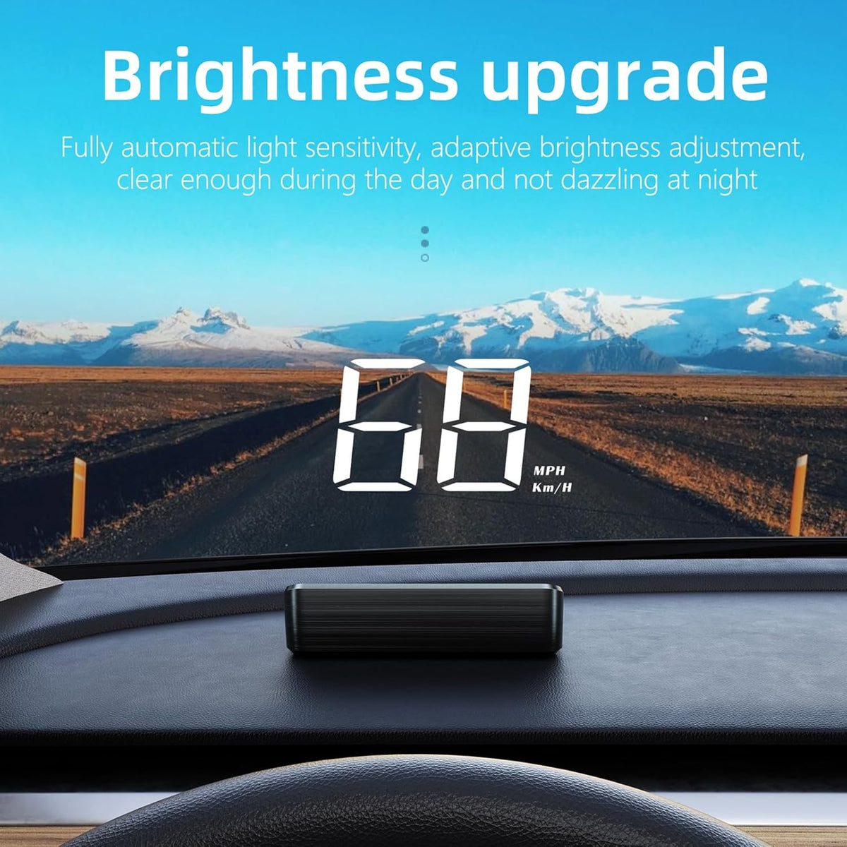 Heads Up Display for Cars, Speedometer for Car, Digital Speedometer for Car with Speed, Automatic Light Sensing,Mile Speed Unit Display,HUD Heads Up Display Suitable for All Car Models