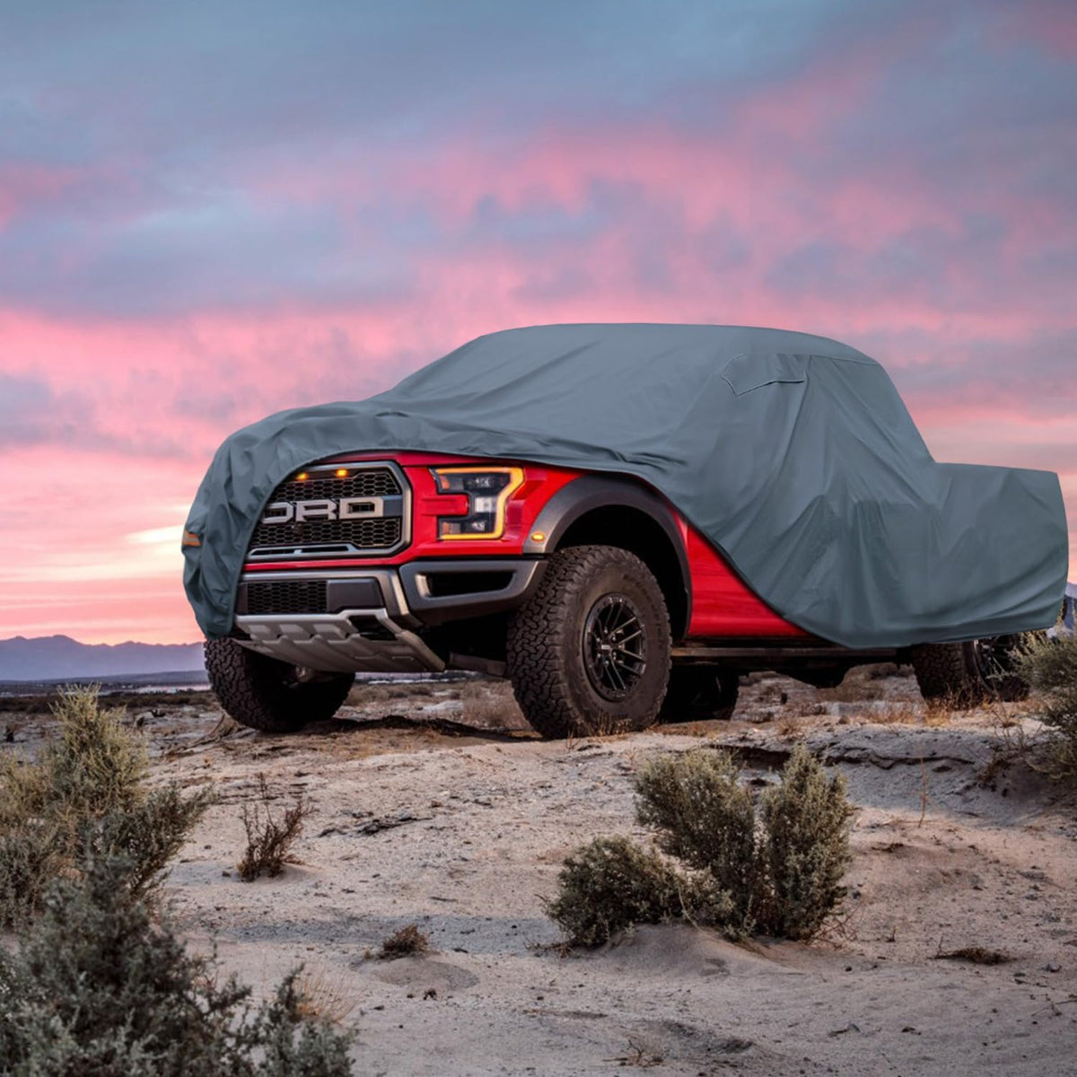 16 Layers Truck Cover Waterproof All Weater, Heavy Duty Outdoor Pickup Truck Cover for Nissan Frontier, Ford F100 Ranger, Chevy C10 S10 etc, Regular Cab Short Box. Length up to 210 inches.