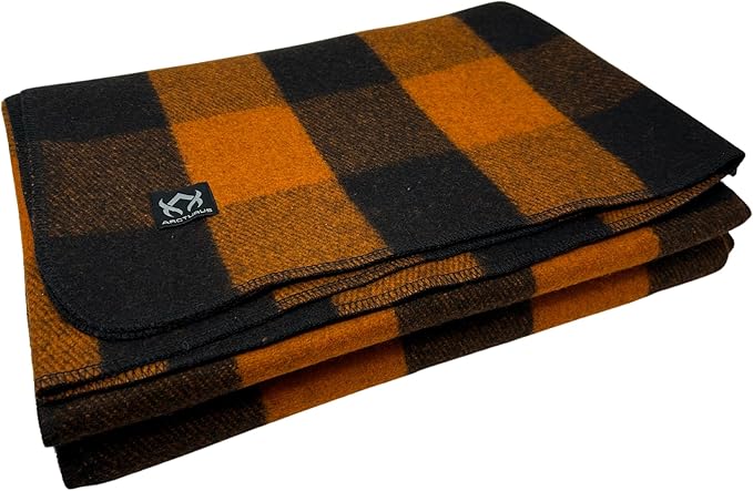 Arcturus Military Wool Blanket - Warm, Thick, Washable - Great for Outdoors, Camping, Stadium Blanket, Picnics, Travel - Car & Bushcraft Survival Kits