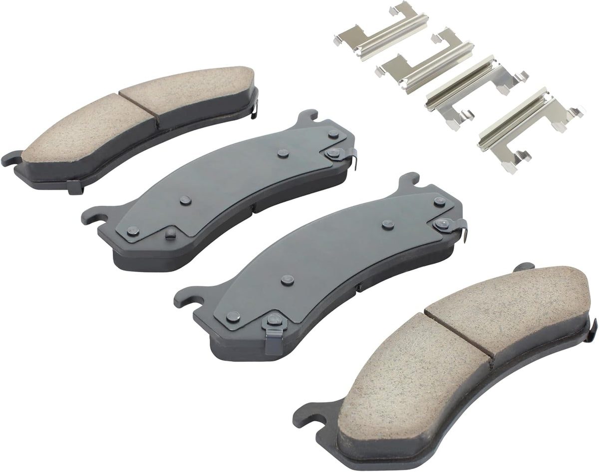 Premium Ceramic Front Brake Pads (1001-0785C) Compatible with 1999-2013 Cadillac/Chevrolet/GMC/Hummer (Avalanche/C1500/Escalade/Express/Sierra/Silverado/Sonora/Suburban/Tahoe/Yukon)