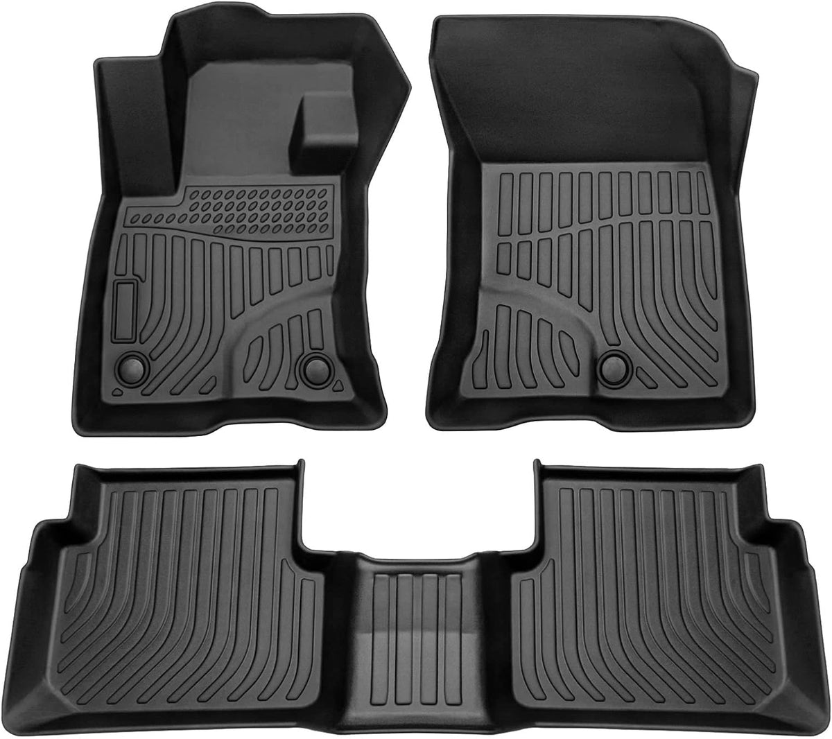Cartist Floor Mats Compatible with Ford Bronco Sport 2021-2024 2025 2026 All Weather Floor Liners for Ford Bronco Sport Accessories 1st and 2nd Row Carpet Protection Mat Set