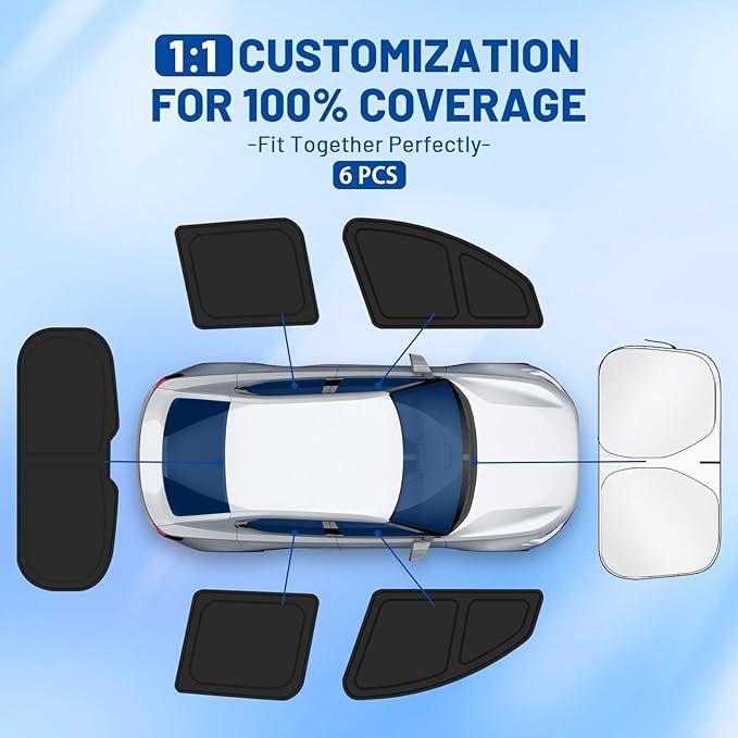 Car Window Shades Intended for Chevrolet Colorado 2015-2022, Privacy Window Covers 6PCS for Side, Rear & Windshield, Car Shield Sunshade for Privacy Protection, Heat Blocking, Camping and Parking