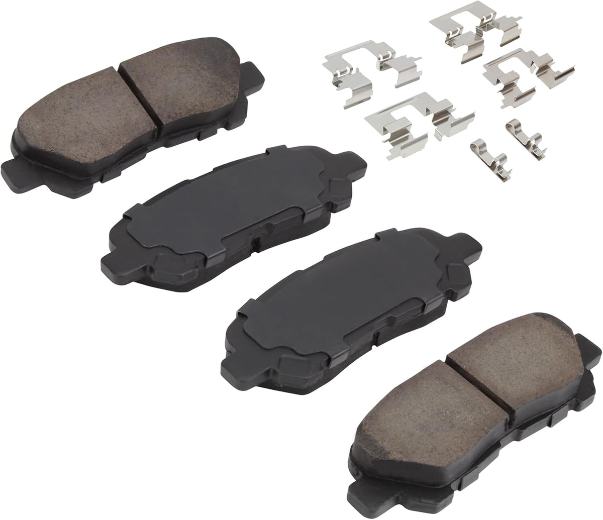 Premium Semi-Metallic Rear Brake Pads (1001-1325M) Compatible with Toyota Highlander 2008-2013