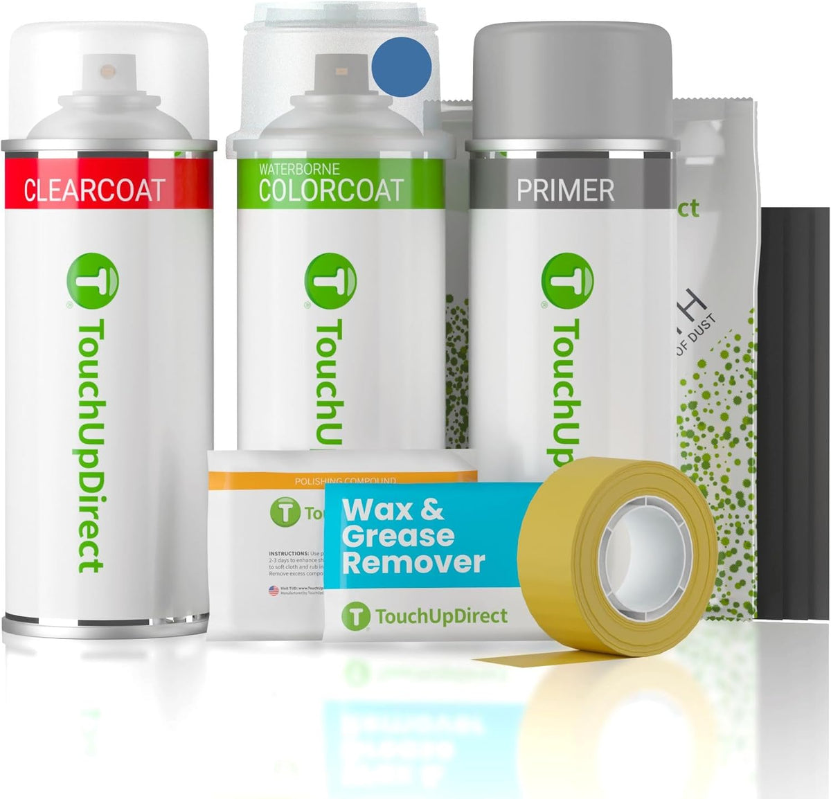 TouchUpDirect 8T6 Voodoo Blue Compatible with Toyota Exact Match Touch Up Paint Aerosol - Platinum Kit