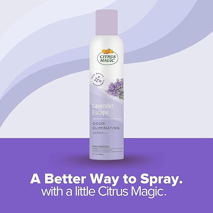 Citrus Magic Odor Eliminating Air Freshener Spray, Lavender Escape, 3-Ounce, Pack of 3