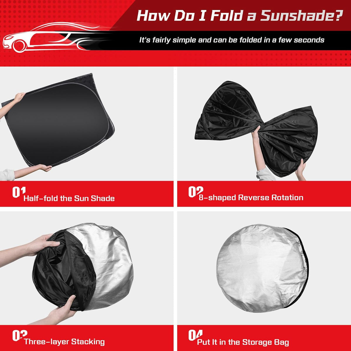ARISMOTOR Windshield Sun Shade for NIS-san Titan 2020-2024, Custom Fit Foldable Front Window Sunshade Sun Visor Protector, Block UV Rays Keep Your Car Cooler