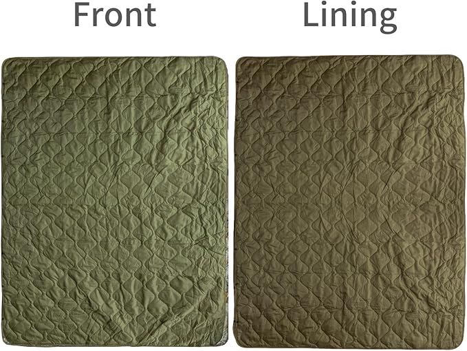 Poncho Liner Military Insulation Outdoor Camping Blanket for Travel, Beach, Grass, Picnic, Car Emergency, Outdoor, Survival