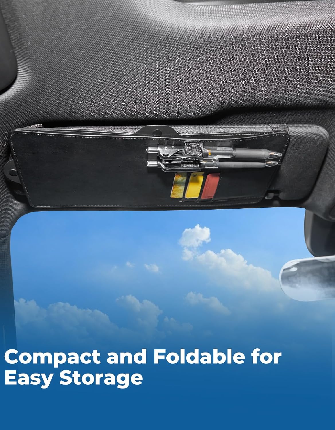 JoyTutus Car Sun Visor Extender - Protects from Anti-Glare, UV Rays - Sun Blocker Windshield Sunshade for SUV (2 Pack)
