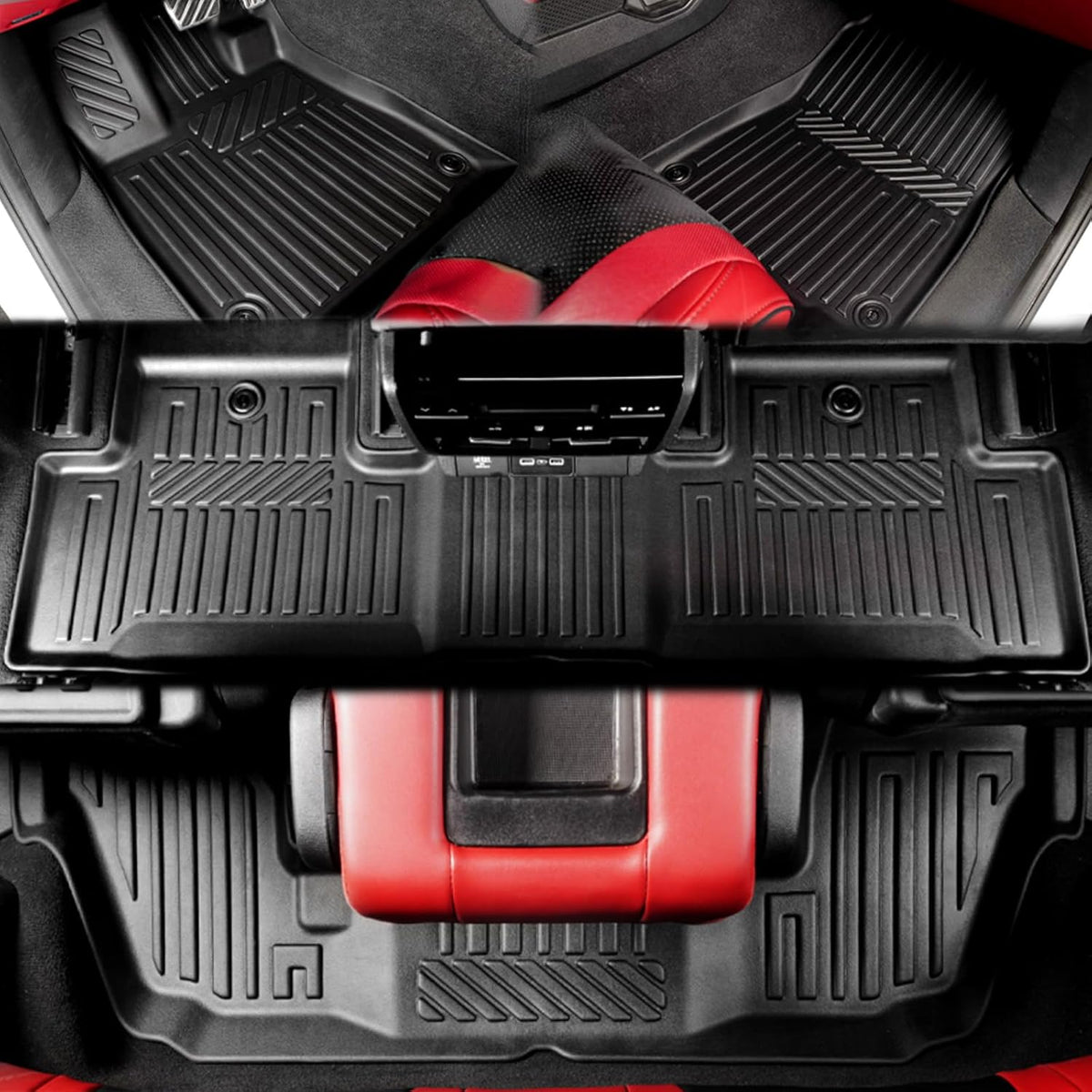 GALVAGNIATE Floor Mats Cargo Liner for 2022-2024 2025 Acura MDX, All Weather TPE 2-in-1 Cargo Mat with Backrest Mat for MDX Accessories