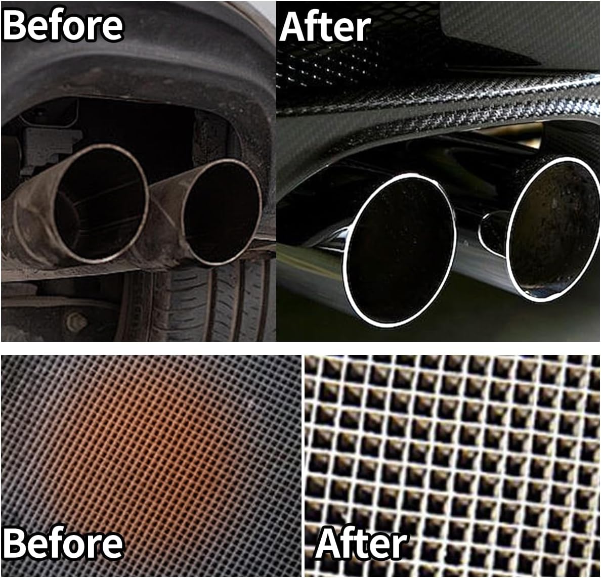 2PCS Catalytic Converter Cleaner Kit, Exhaust System Pipe Carbon Removal Cleaner Treatment Additive Oil, Fuel and Exhaust Pipe Cleaners, Fuel System Treatment Oil for Gas and Diesel Car