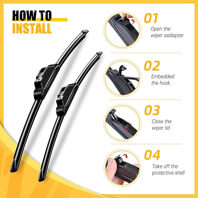 MIKKUPPA 26"+17"+12" Windshield Wiper Blades Replacement for 2017-2022 Honda CRV CR-V, Front & Rear Wiper Blades Set, Durable Stable Quiet All Season (Pack of 3)
