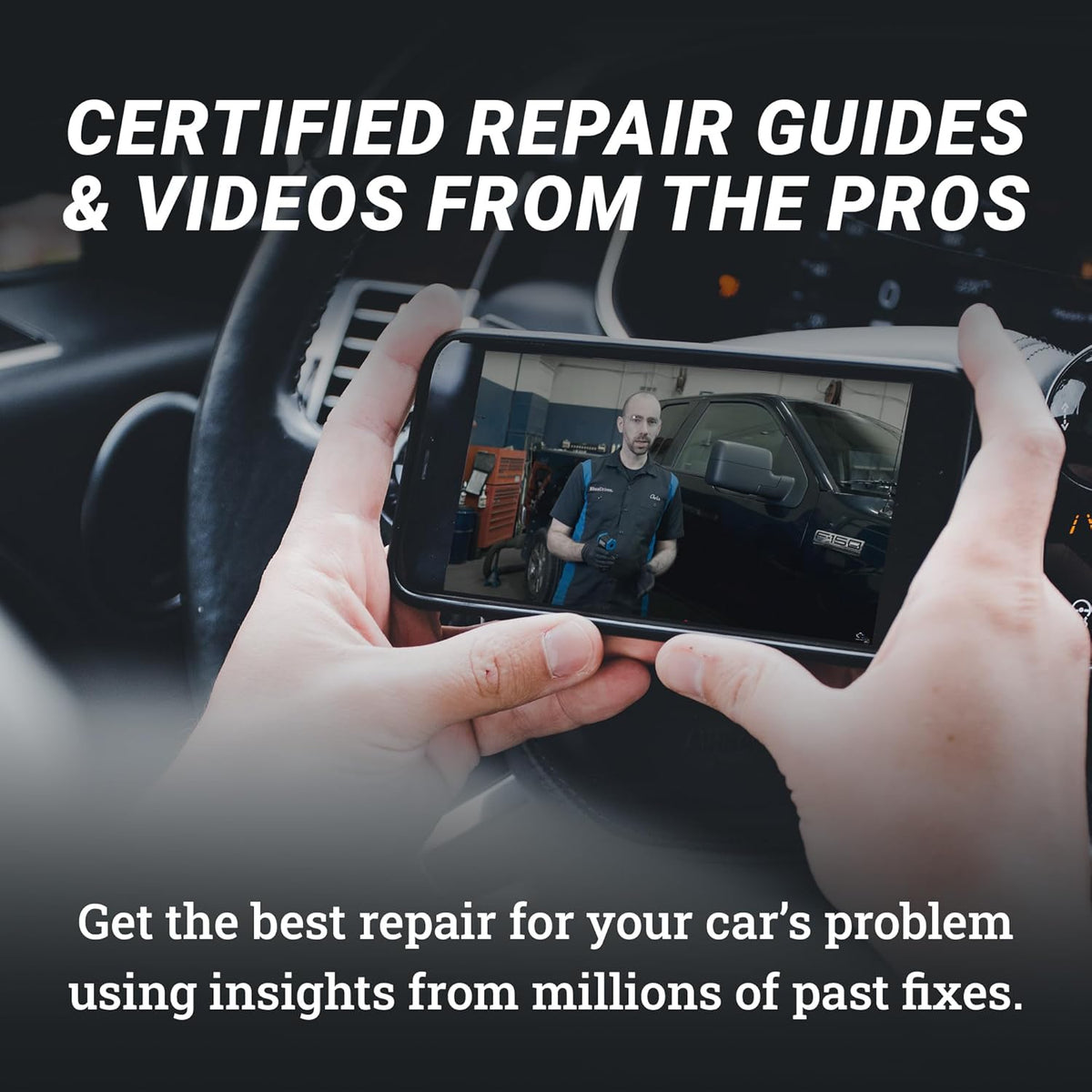 BlueDriver Bluetooth Pro OBDII Scan Tool for iPhone & Android - No Subscription Fee - OBD2 Car Scanner and Code Reader - Diagnose Check Engine, ABS, SRS, Airbag & 7000+ Issues on Vehicles 1996+