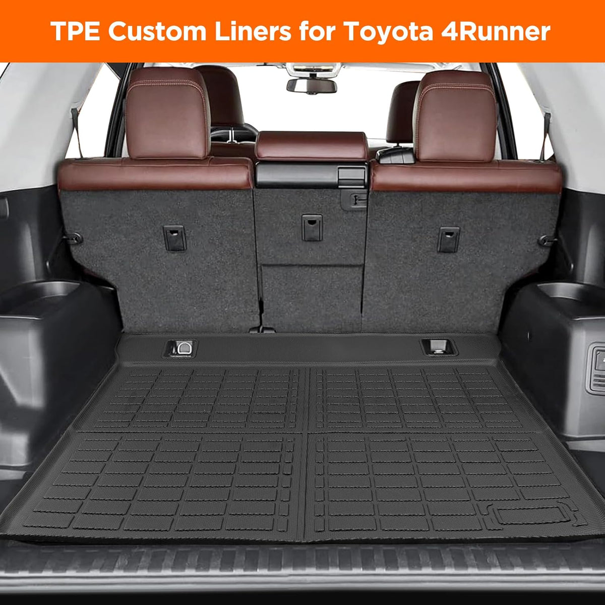 All Weather Floor Mat for Toyota 4Runner 2024 2023 2022 2021 2020 2019 2018 2017 2016 2015 2014 2013 (Only for 5 Seat),Heavy Duty for Lexus GX460 2014-2023 Floor Mat TPE Liners for 4Runner Accessories