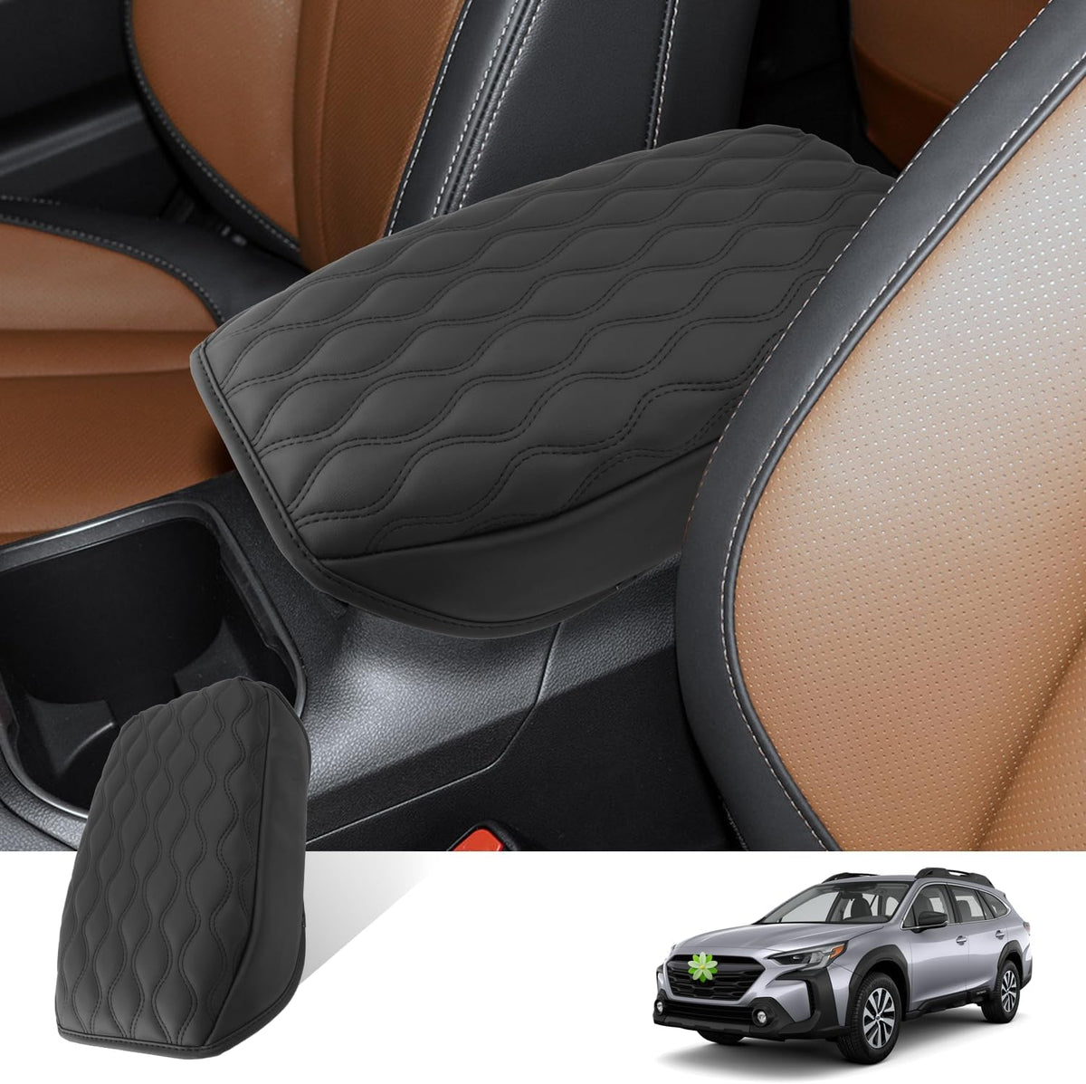 Ruiya 2025 Outback Armrest Cover,for Subaru Outback Wilderness 2025 Accessories Center Console Cover Compatible with 2020-2023 2024 2025 Subaru Outback Wilderness/Touring/Premium/Base/Limited