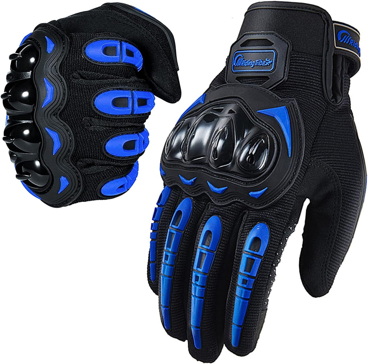 Motorcycle Gloves for Men and Women Full Finger Touchscreen Mountain Dirt Bike Gloves for Powersports BMX ATV MTB Driving Motocross Cycling Gloves(XL, Blue)